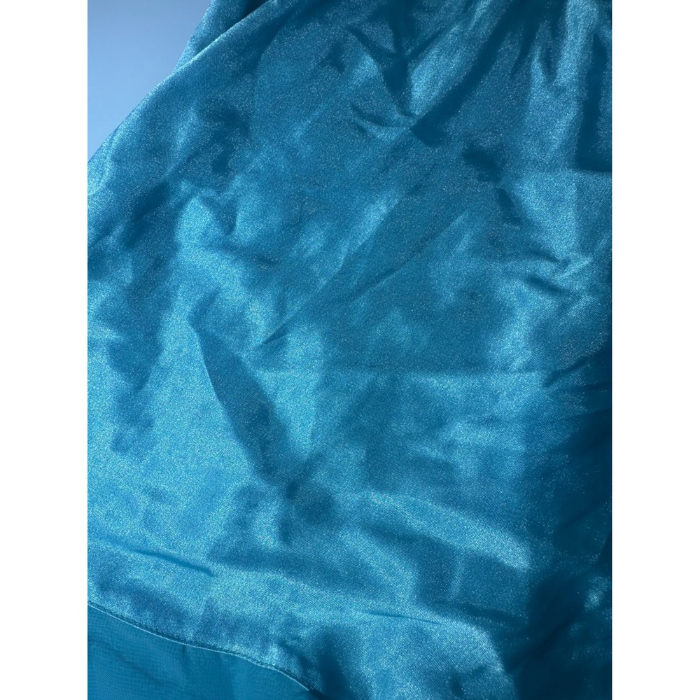 Secret Treasures Blue Satin Floral Embroidered Chemise Nightgown - Picture 5 of 9